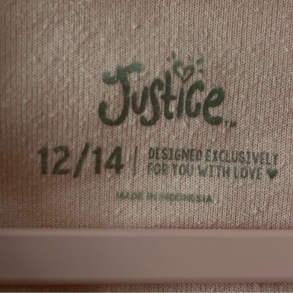 Girl justice velvet hoodie light pink - Picture 8 of 9